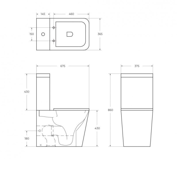 Унитаз напольный BelBagno Ardente-R BB02093CPR/SC/BB02093T